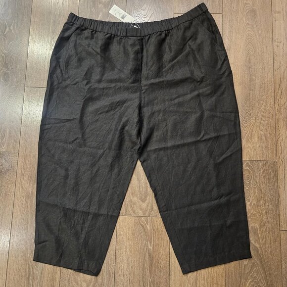 💫NWT Eileen Fisher Women's Tencel & Organic Linen Slub Easy Pant Plus Size 3X - Picture 5 of 16